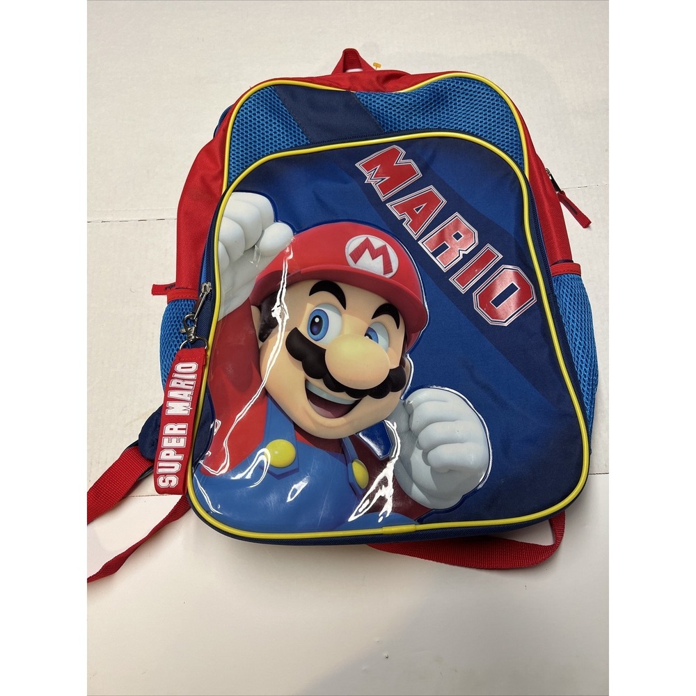 Super Mario Bros Nintendo 17" Backpack Laptop Carrying Bag Pre‎ Owned